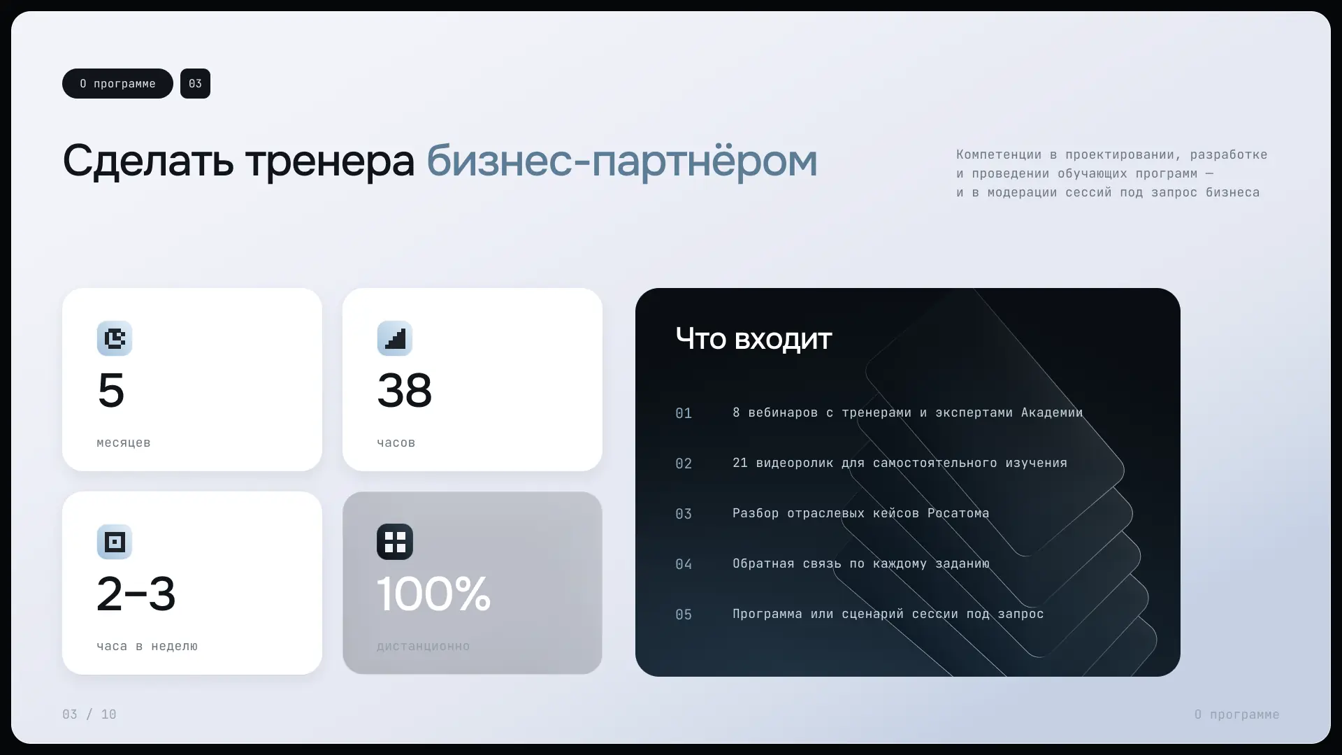 Презентация программы «Академия тренеров» · 3